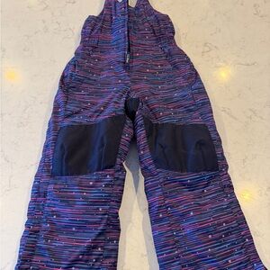 L.L. Bean Kids Striped Snow Pants - Purple and Black